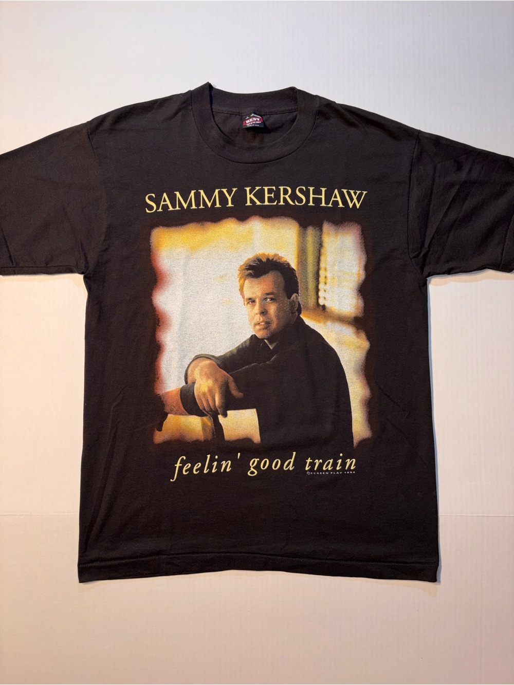 Vtg Sammy Kershaw Feelin Good Train 90’s USA Country Music Tour Concert T-shirt